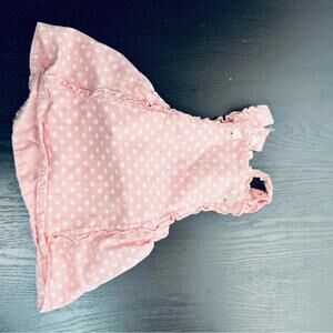 Joe Fresh Pink and White Heart Polka Dot Overalls